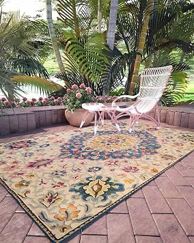 Retro Turkish Tradition Flower Area Rug, Living Room & Bedroom Decor, Medieval Ethnic Pattern Plush Carpet 36x60in