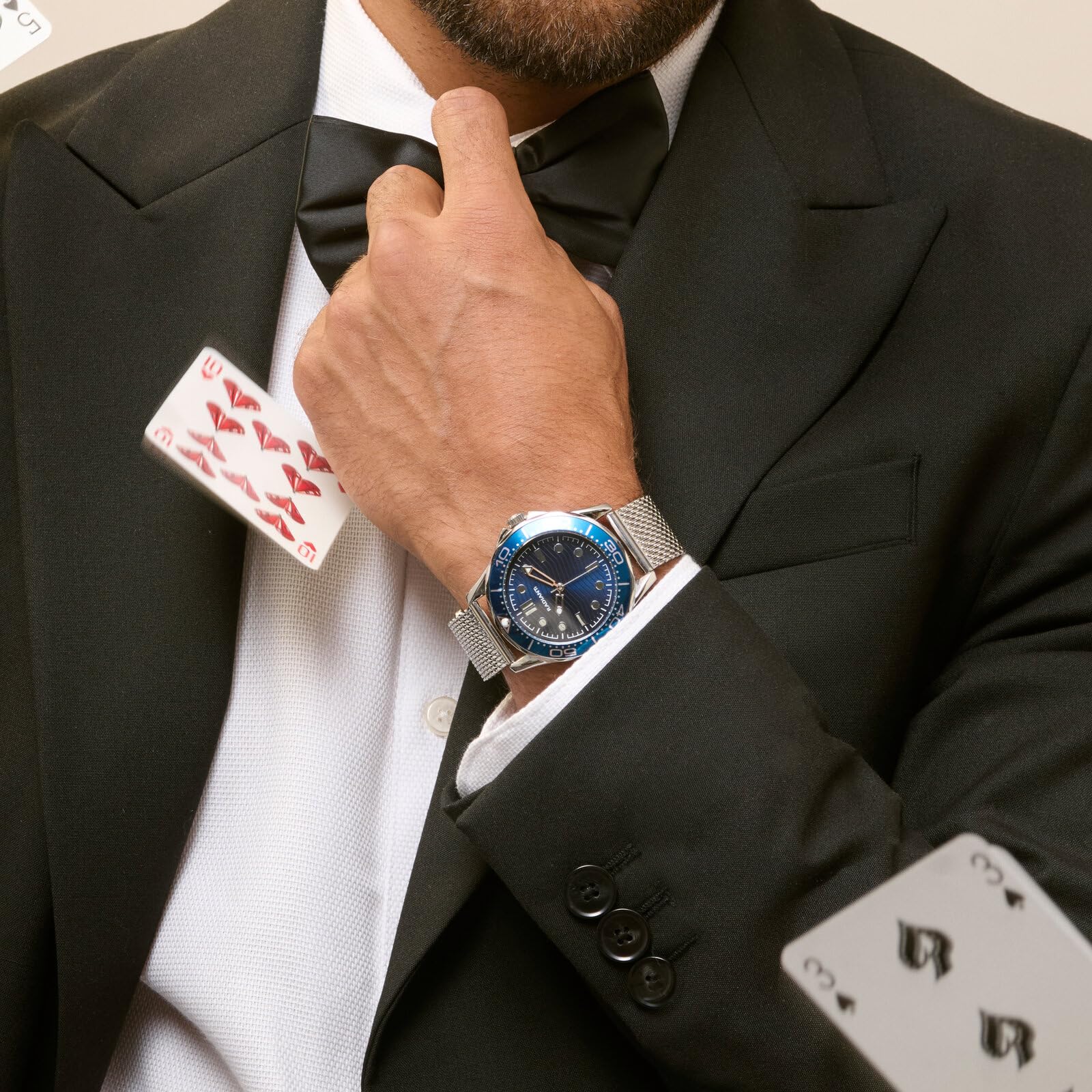 Radiant Reloj Hombre Chris Azul Correa Plateada