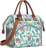 Vista 22 de LOKASS Bolsa de Almuerzo Aislada Lonchera de Apertura Amplia Bolsa Tote de Almuerzo Soporte Grande para Bebidas Organizador de Aperitivos de Nailon