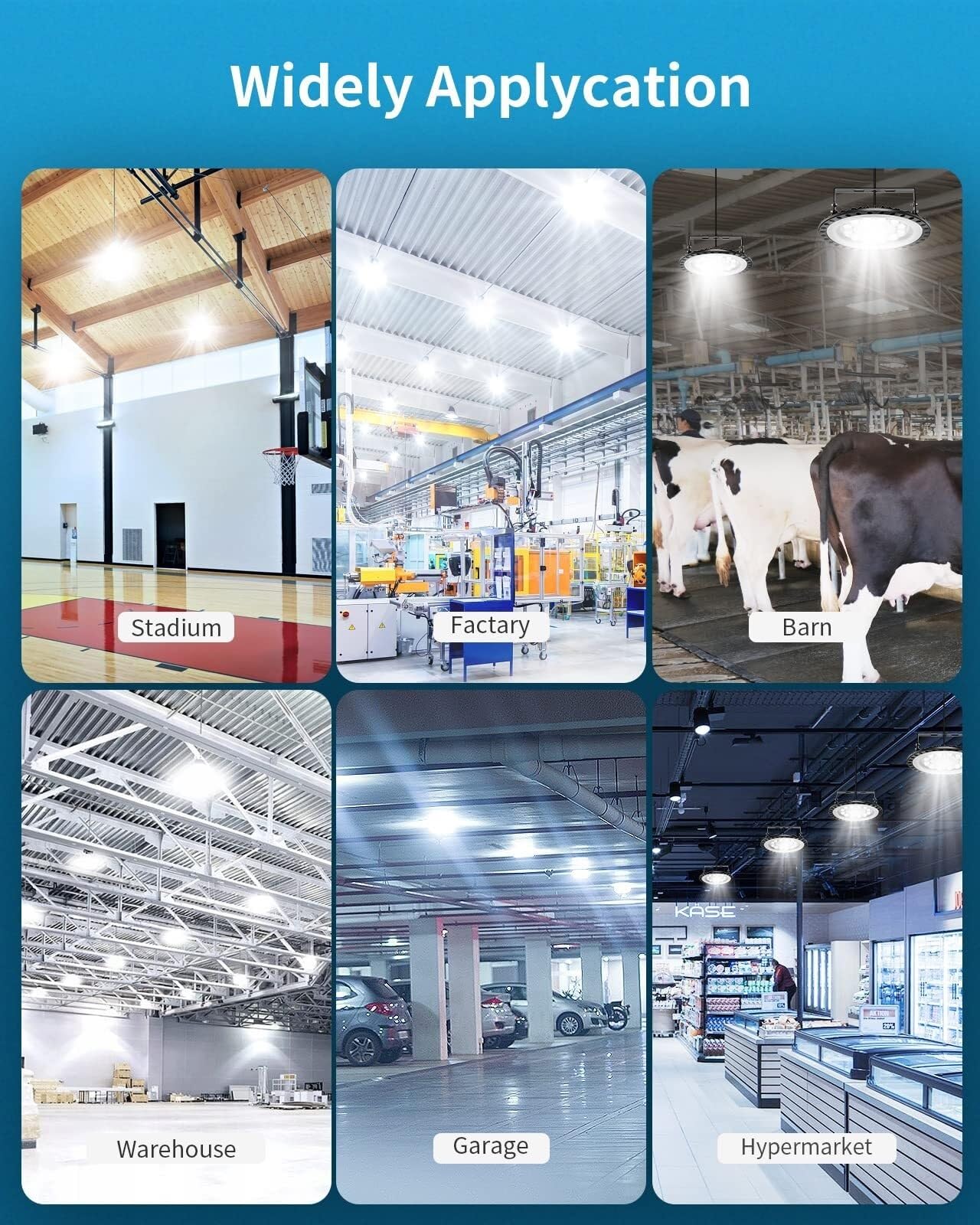 20 sztuk 500W UFO LED High Bay Light, 50000LM 6500K Światło dzienne Białe IP65 110V Oświetlenie komercyjne do magazynów, sklepów i siłowni