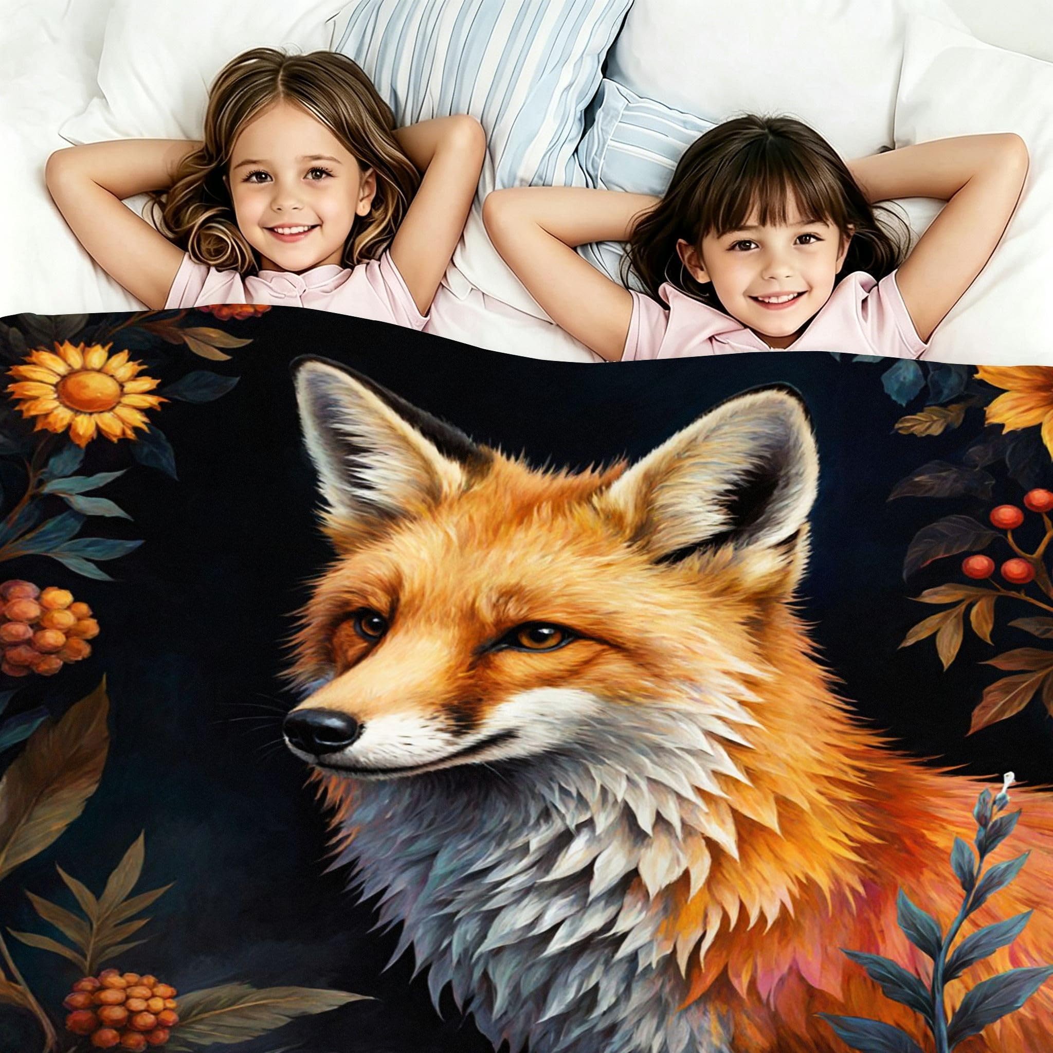 Manta Grande 180x220 cm Zorro Animal Polar Franela Térmica-A137