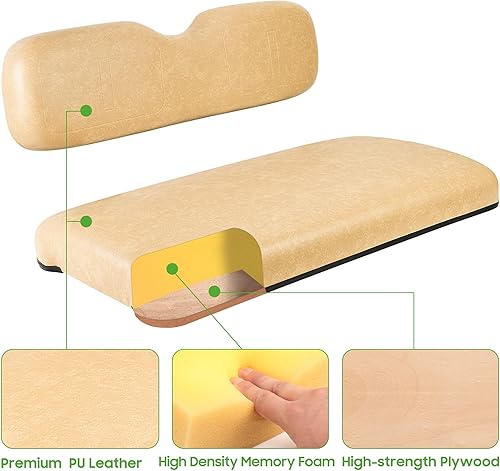Miniatura 4 de 10L0L Conjunto de Asiento Delantero para Carrito de Golf para EZGO TXT 1994-2013, Cojines de Fondo de Asiento de Estilo Fábrica y Kit de Reemplazo