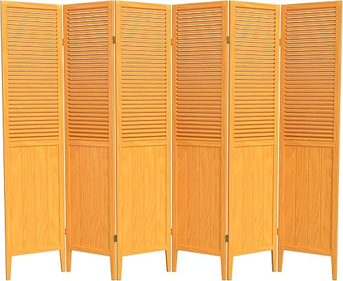 Miniatura 19 de Red Lantern Divisor de abalorio de 6 pies de alto, color negro, 3 paneles Negro -,Natural,Rosewood,Blanco,Miel