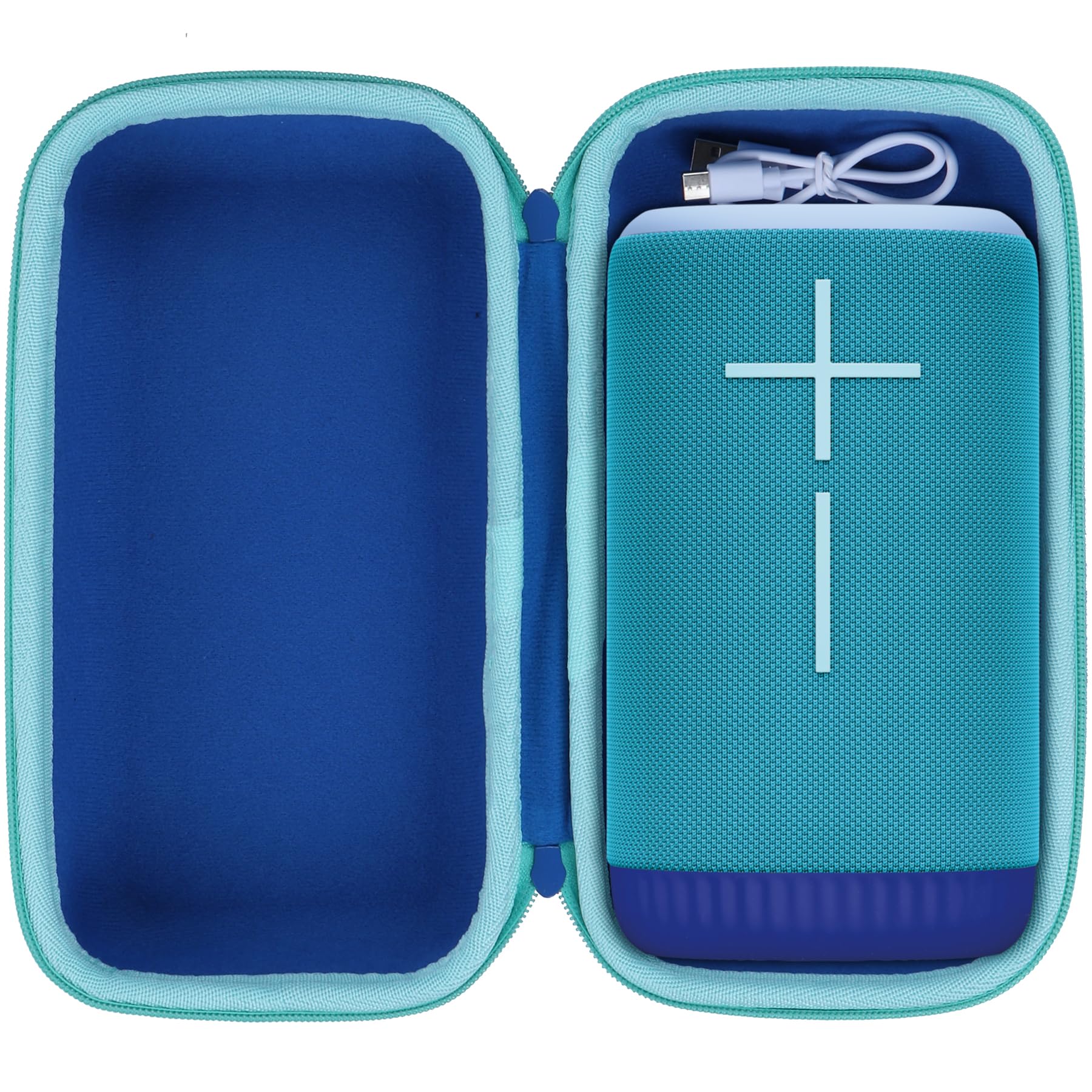 Storage Case Compatible with Ultimate Ears UE EVERBOOM Portable Speaker (Blue + Teal Case)