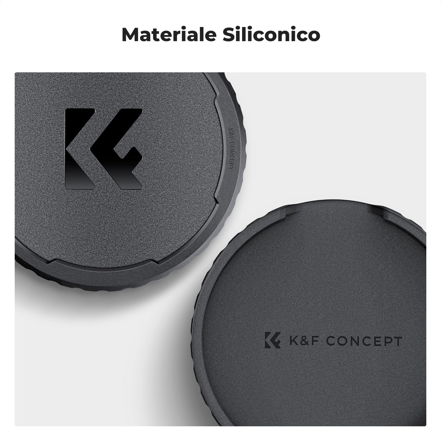 K&F CONCEPT Tappo per Filtro NVD, Coperchio di Gomma per 82mm Filtros VND