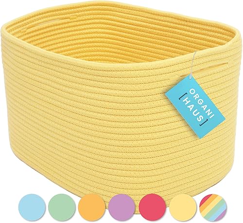 Miniatura 99 de OrganiHaus - Juego de 3 canastas tejidas para almacenamiento, hechas de cuerda de algodón suave, organización, canastas y contenedores de Gris de 3