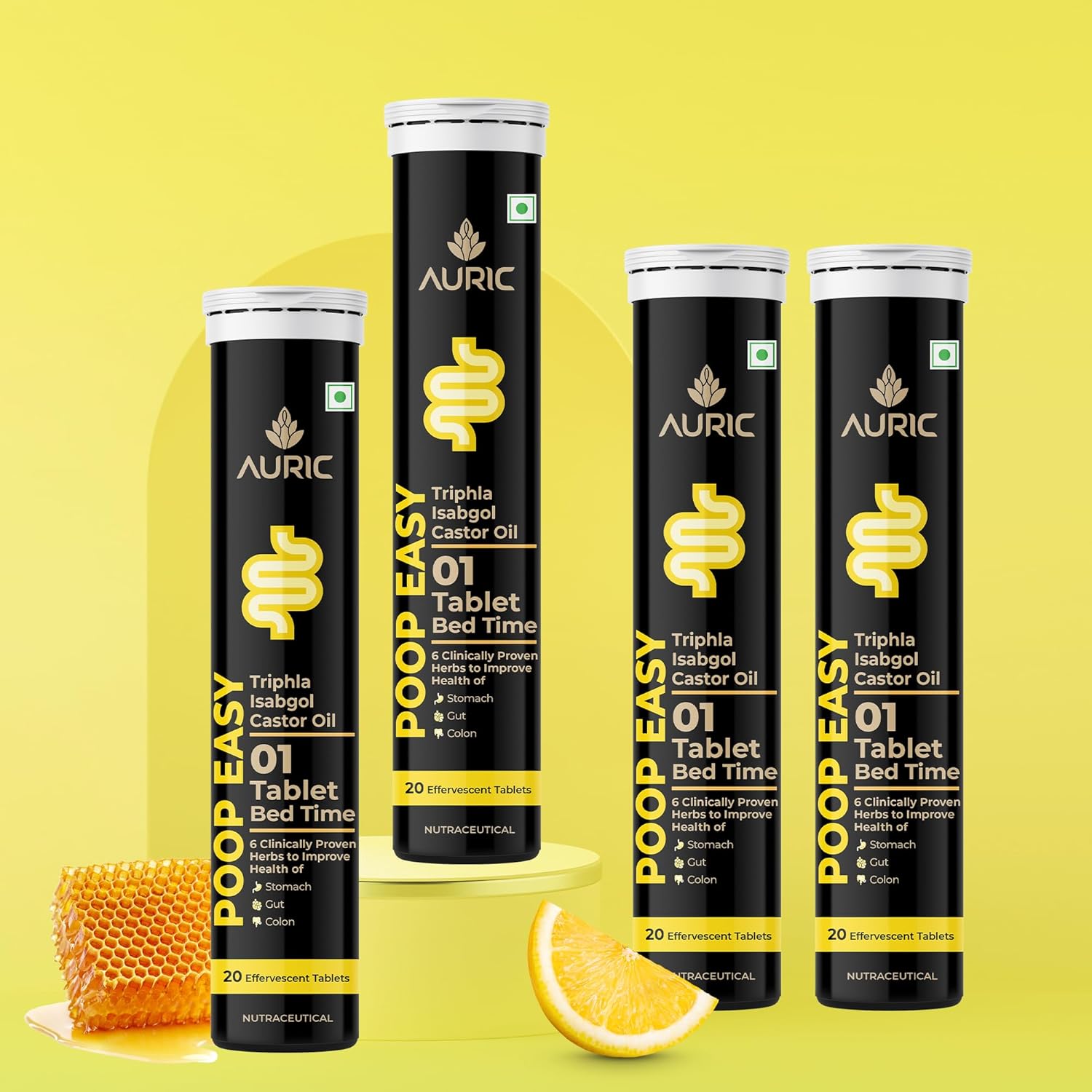 Buy Auric Poop Easy Effervescent Tablet 80 Tablets Promoted Healthy