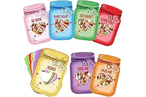 56Pcs Valentine Candy Gifts for Kids School, Valentine's Day Cards Exchanging in Classroom or Party