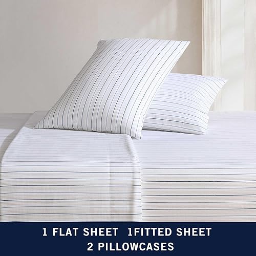 Miniatura 3 de Nautica - Juego de sábanas de tamaño King, sábanas refrescantes frescas y a medida con un tacto ligero y suave de percal de algodón - Sábanas con