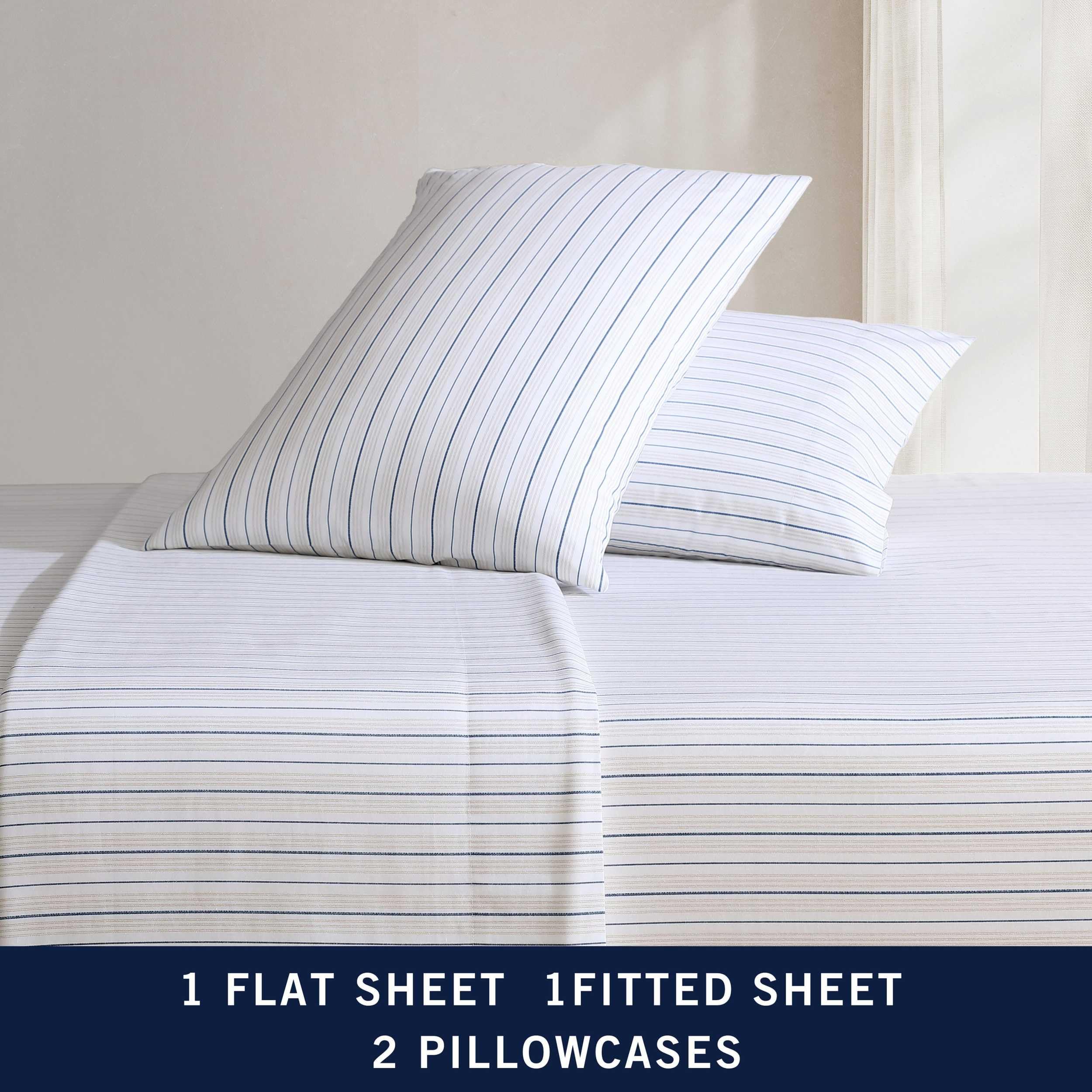 Nautica Set Biancheria Letto Reversibile Cotone Queen