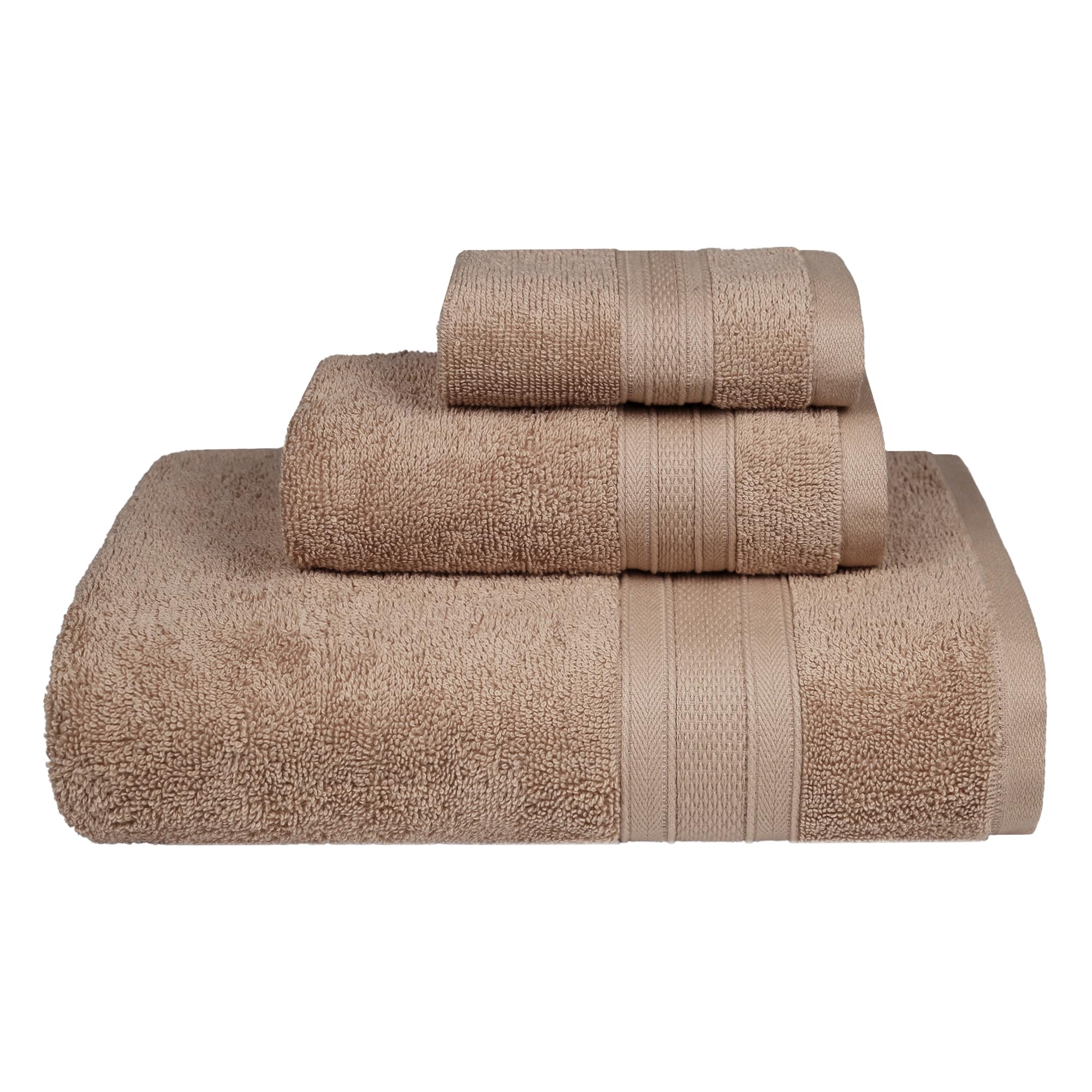 Trident Soft Comfort Air Rich Towels for Bath, 100% Cotton Towel, Super Soft, Highly Absorbent, 3 Pieces Towel Set, 500 GSM - Acron