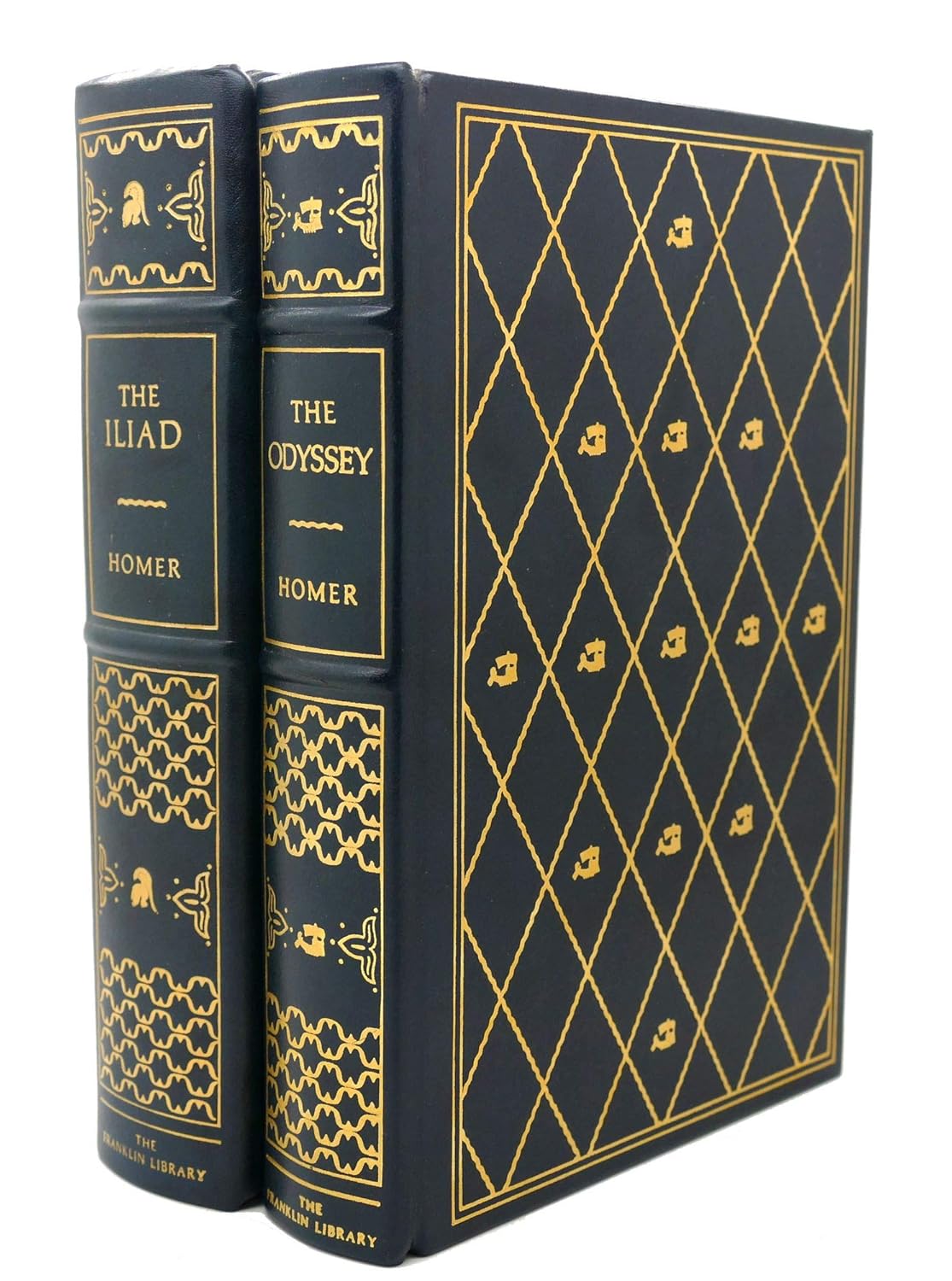 THE ODYSSEY AND THE ILIAD Franklin Library 2 Vol Set Homer