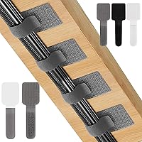 Vista 10 de Paquete de 20 bridas de cables autoadhesivas reutilizables grandes, correas ajustables de gancho y bucle para organizar cables de datos, cables