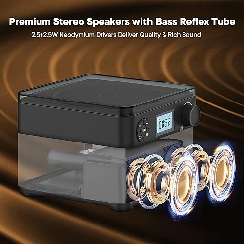 Miniatura 2 de Portable CD Player with Speakers and Bluetooth:Rechargeable CD Boombox with FM Radio-Plays CD/MP3 /Audiobook/USB/TF-Headphone Jack/Charger