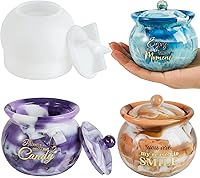 ISSEVE Silicone Jar Molds with Lids for Epoxy Resin Casting - Jewelry Candy Storage, DIY Crafts & Home Decor