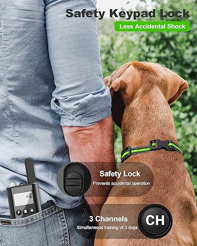 Miniatura 7 de Collar de choque para perros, collar de entrenamiento para perros de 3300 pies con control remoto, collar de choque recargable para perros pequeños,