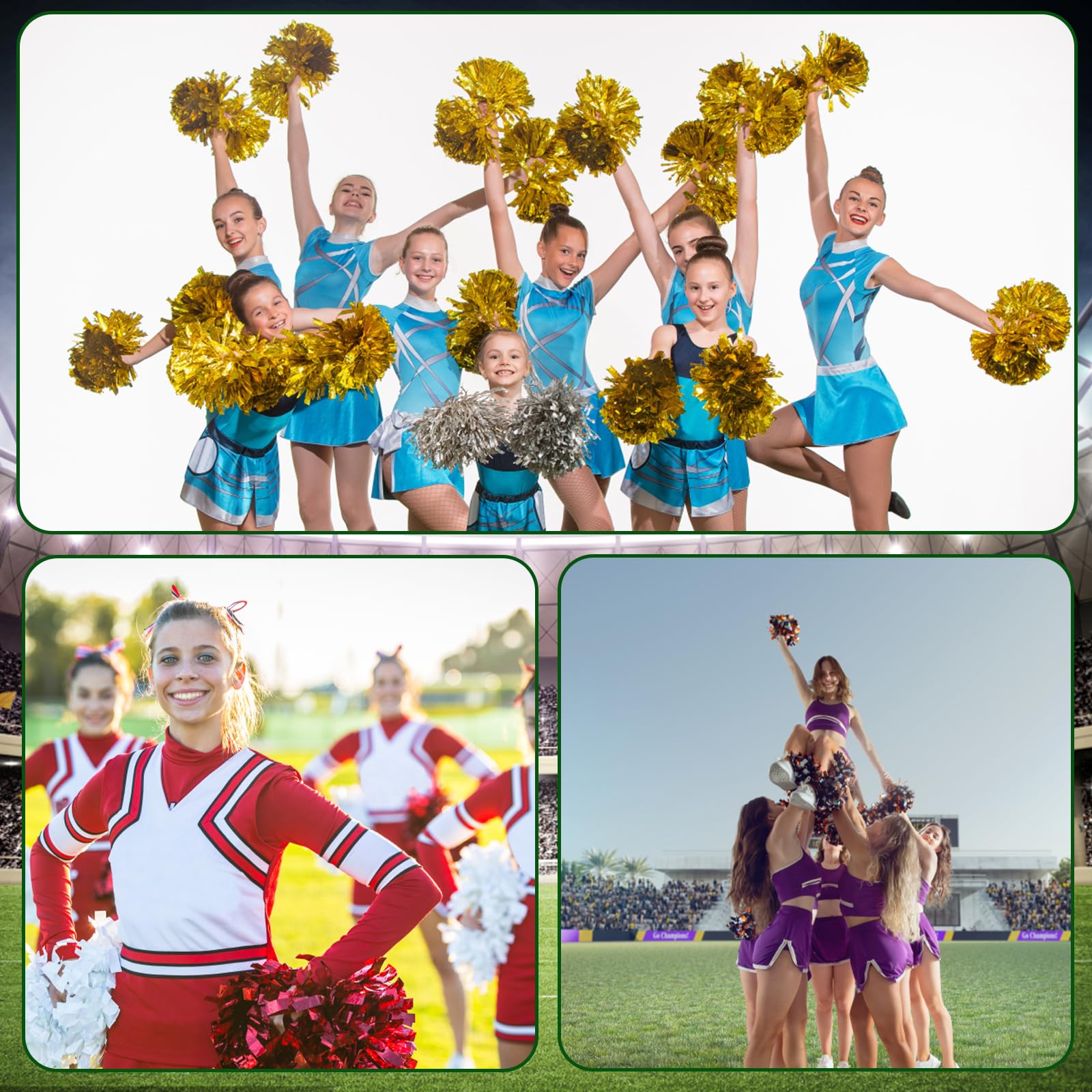 14 Stück Pompons, Pompons Cheerleader, Pompoms Cheerleading, Pom Poms