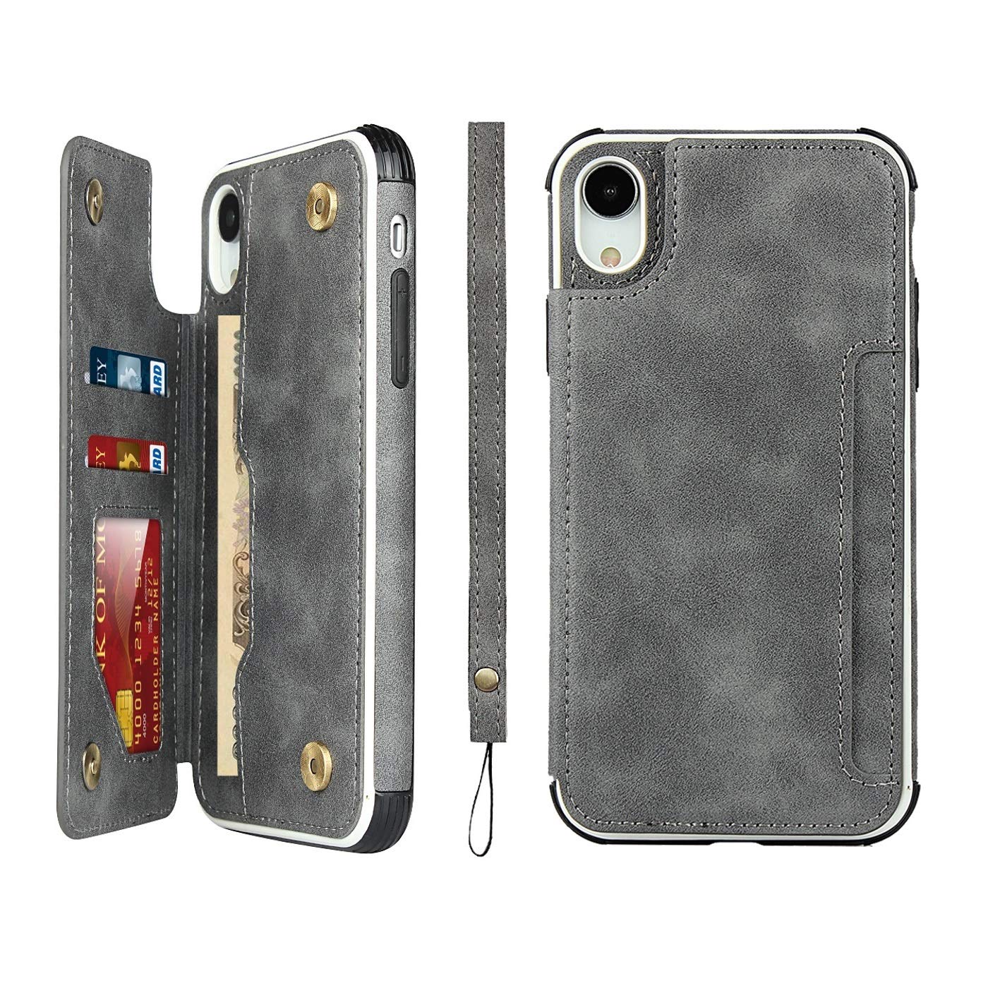 iCoverCaseiPhone-纽扣左右翻挂绳单壳 iPhone XR