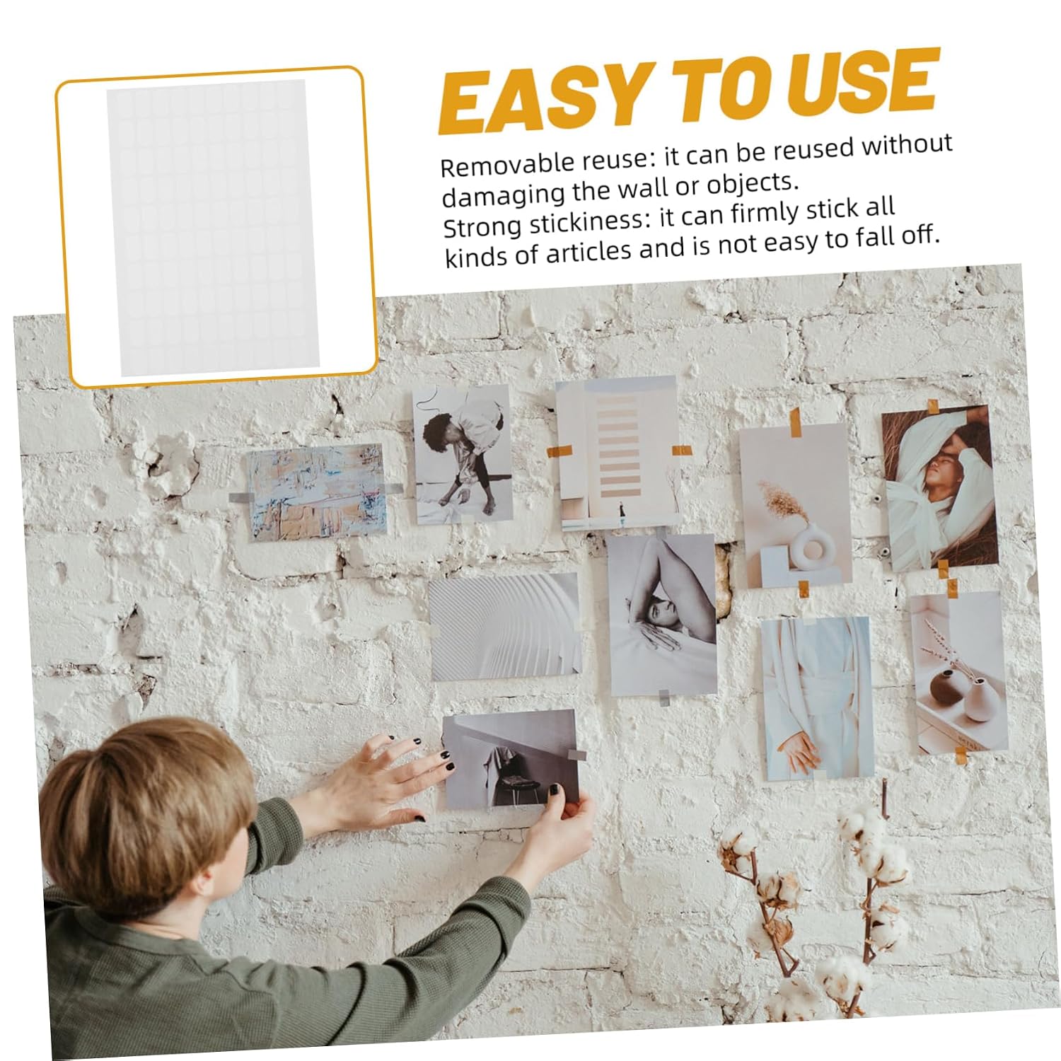 Removable Adhesive Putty Dots 400pcs Acrylic Glue