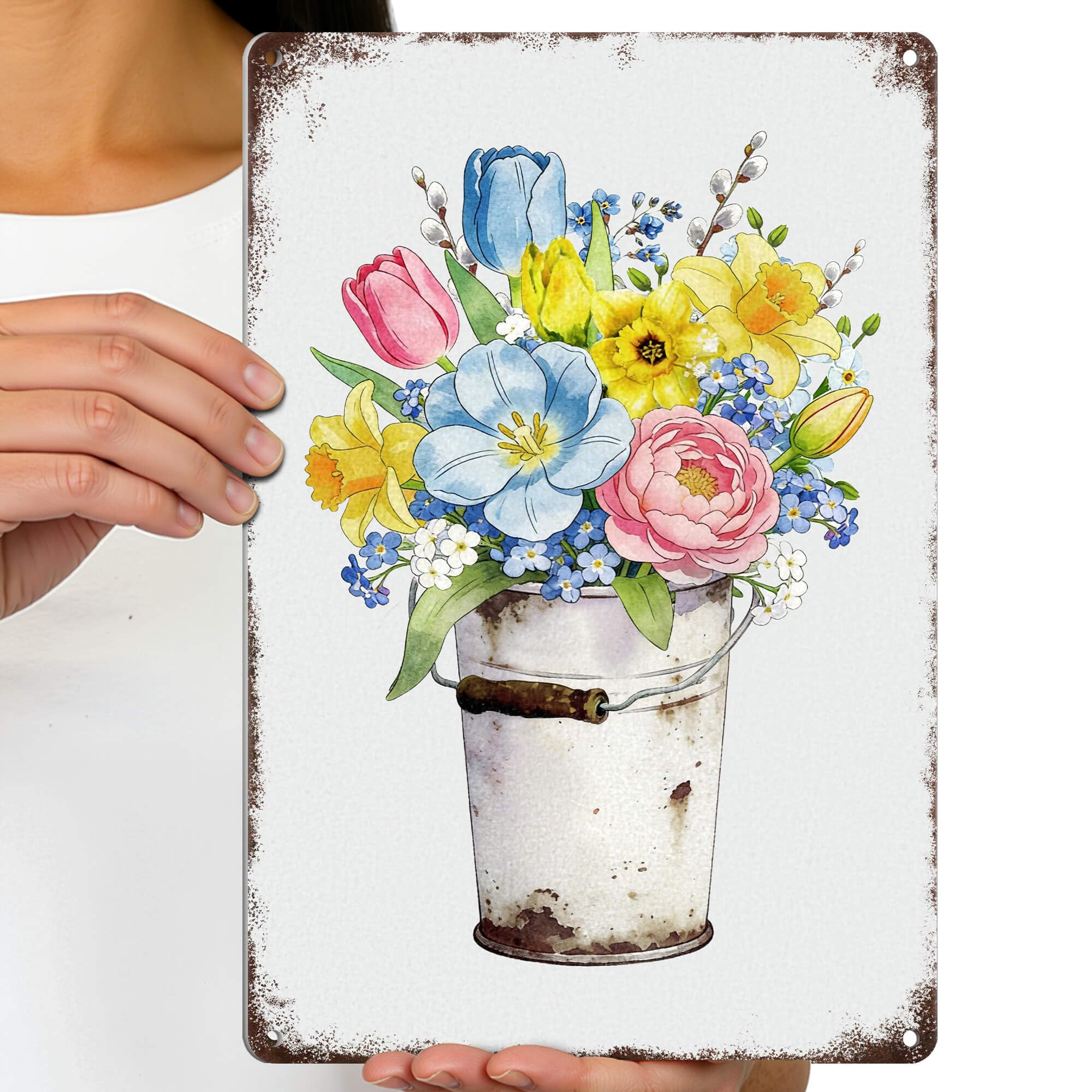 Agedsign Garden Signs Funny Garden Decor for Outside - Gardening Gifts for Women Gardeners Plant Lovers - And Into the Garden I Go Metal Signs Vintage 12x8 Inch