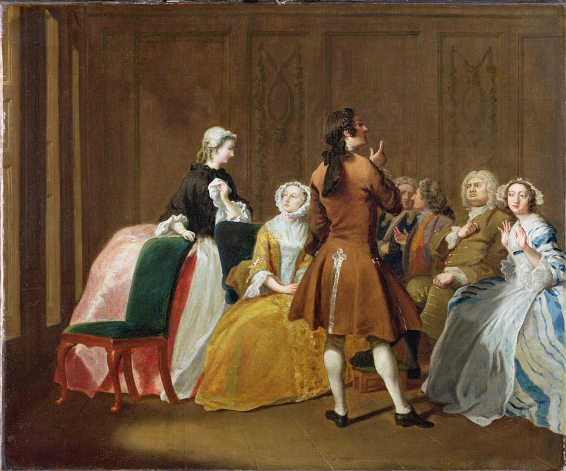 ARTXLXXBN Famous Print Painting Colorful Art Print the Harlowe Family From Samuel Richardson's Clarissa by Highmore Canvas Art Decorations for Home Decor 60x90cm