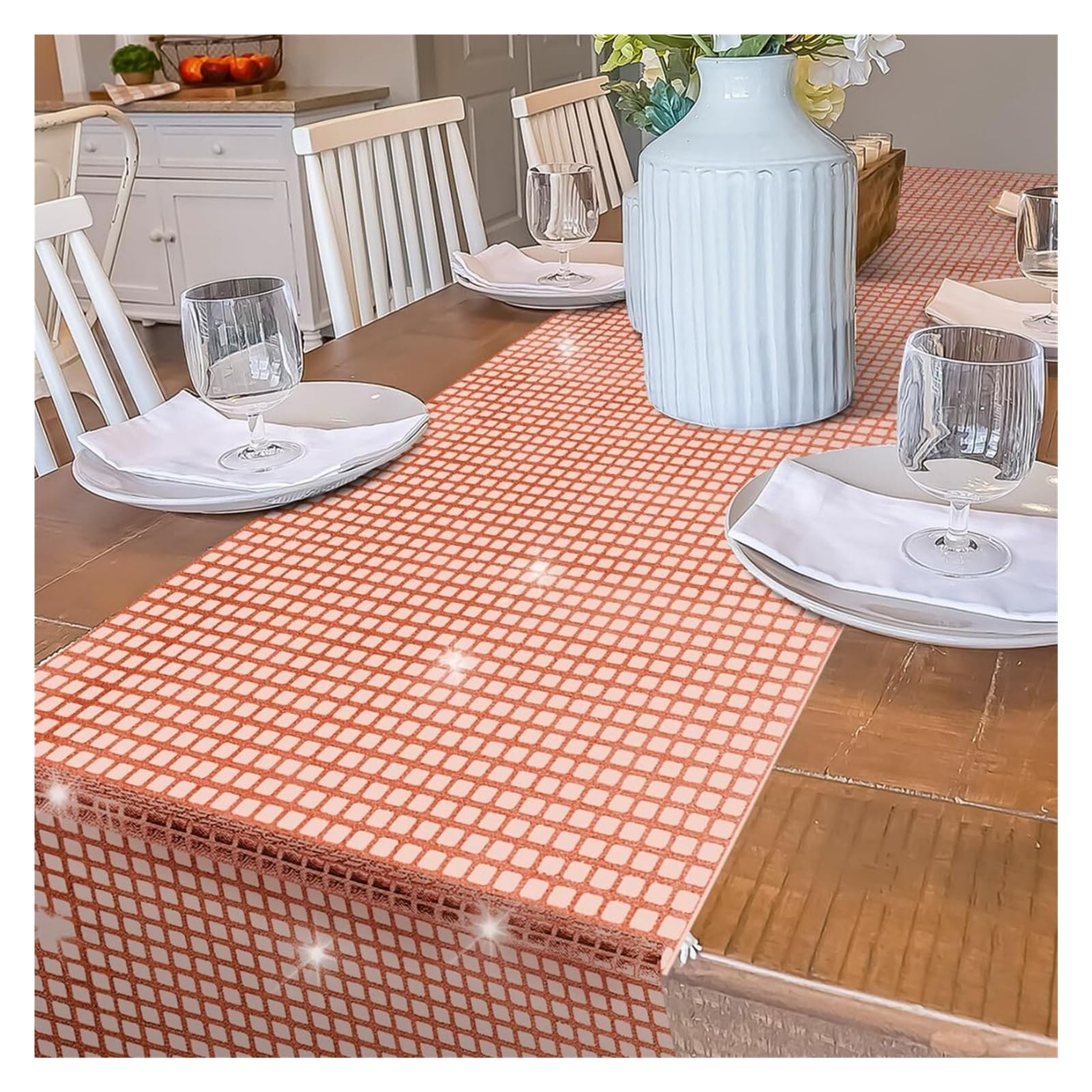 Disco Table Runner 1PC Party Sequin Tablecloth Solid Color Glitter Fold Hotel Wedding Birthday Table Decor 30x180cm(Rose gold,30x180cm)
