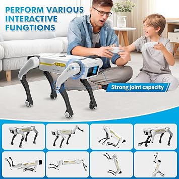 Smart Robot Dog 3 in 1- Interactive STEM Pet with Voice Control, 30+ Actions & APP Programming, Durable Design for Kids Age 6+ (Compatible with iOS/Android)