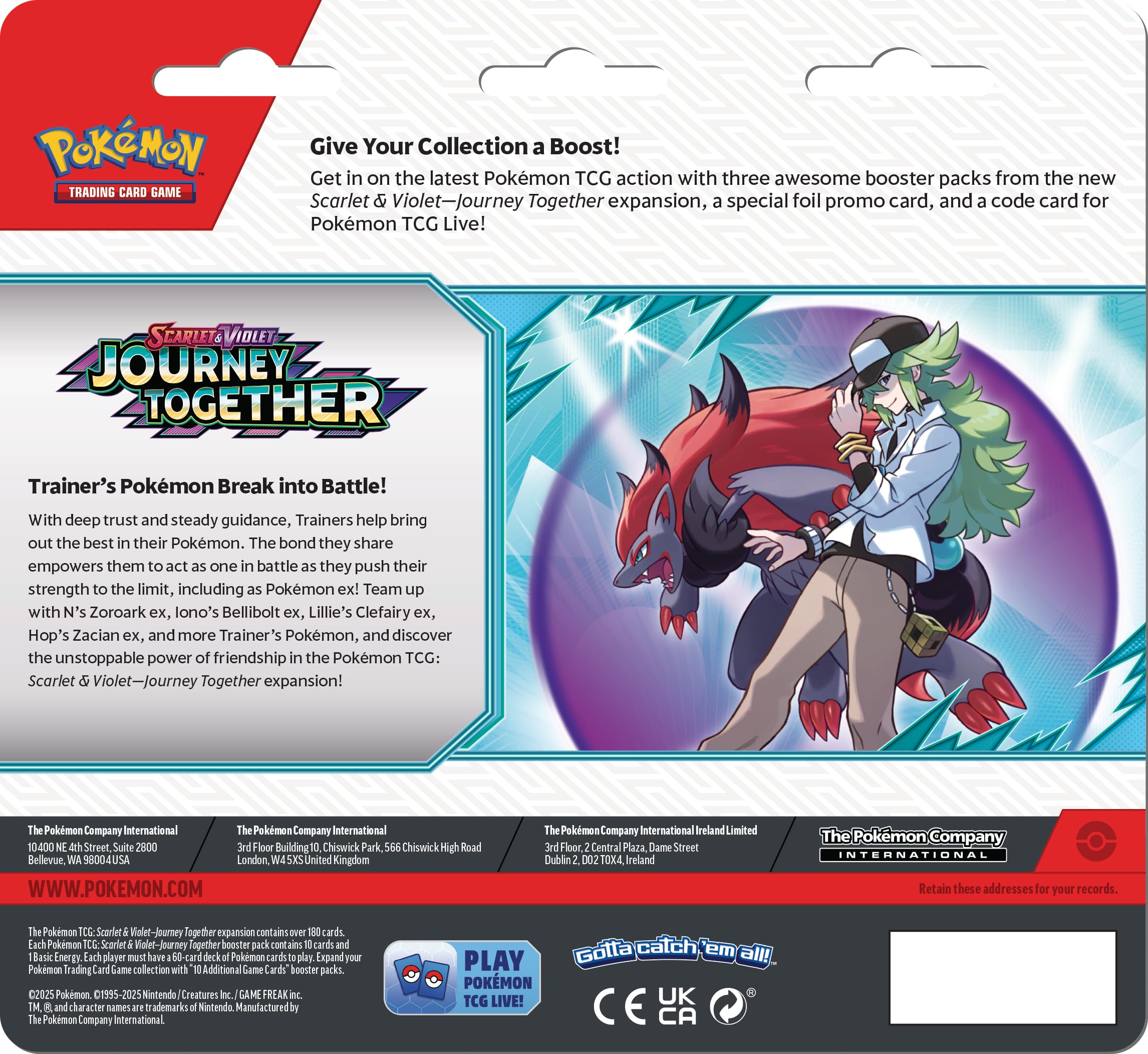 Amazon.com: Pokemon TCG: Scarlet & Violet — Journey Together Three-Booster  Blister
