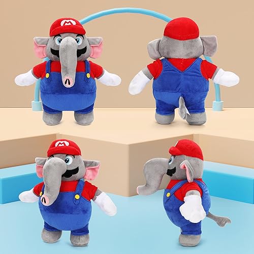 Miniatura 6 de Pembaoing Peluche de elefante Super Bros de 10 pulgadas, lindo juguete de peluche de Marvel, almohada de peluche, decoración de habitación, regalo