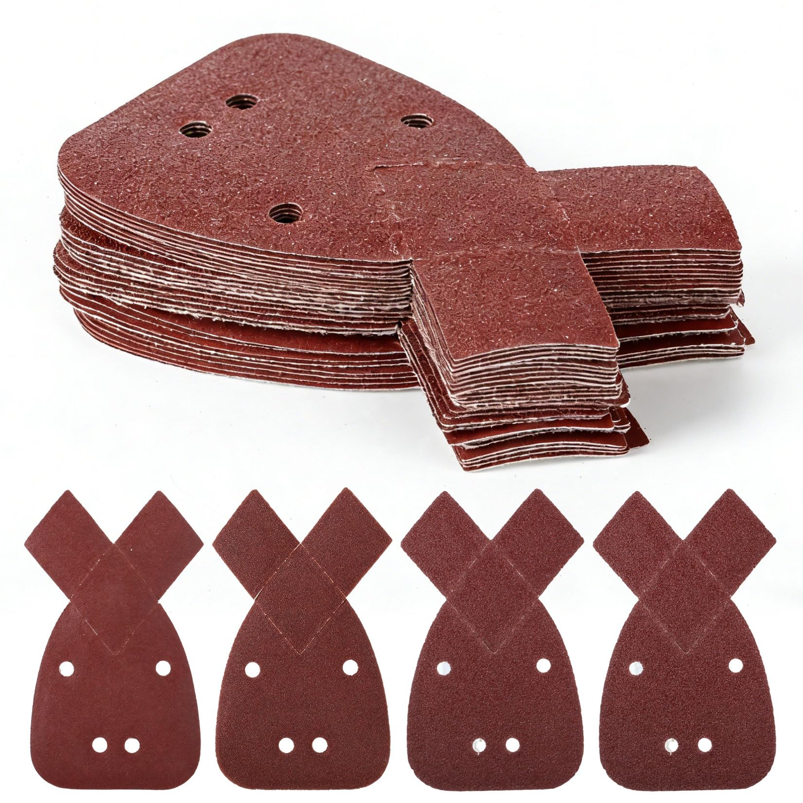 60 Pcs for Black and Decker Mouse Sander Pads, 40/60/80/120/180/240 Grid for Black and Decker Mouse Sanding Pads, Sandpaper for Electric Sander Wood Wall Plastic Sanding Paper