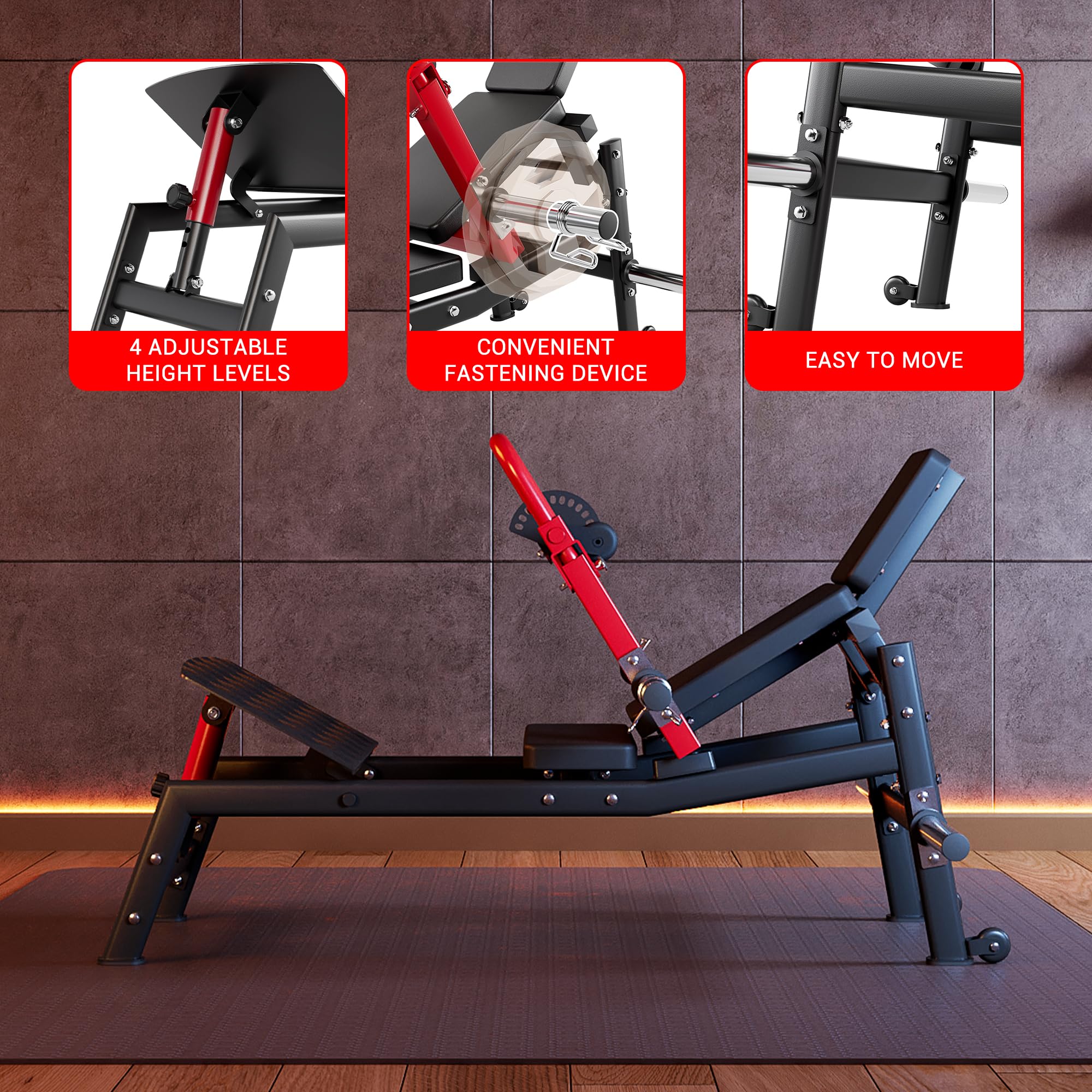 Hip Thrust Machine,900LBS Capacity Plate-Loaded Tunisia