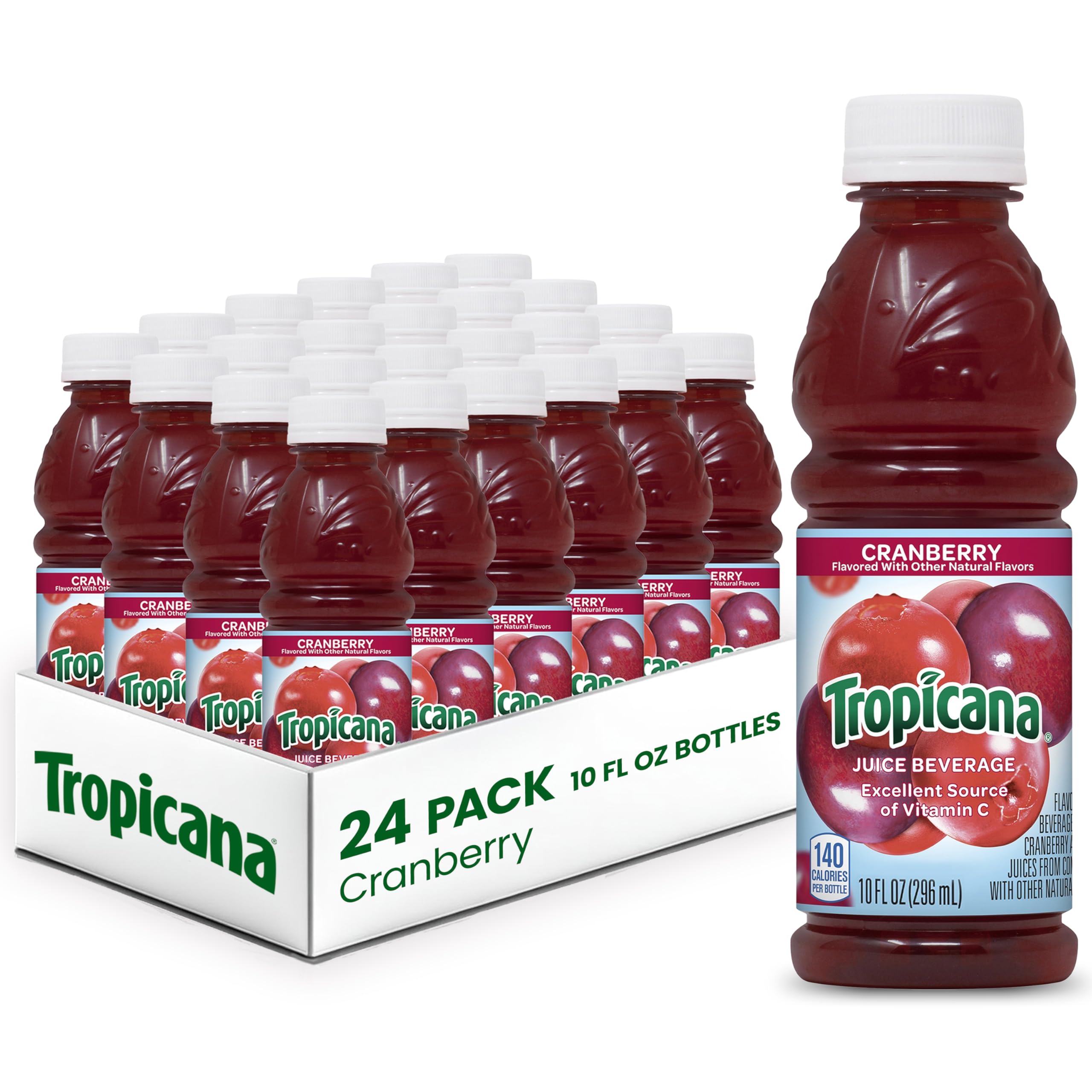 Tropicana Cranberry Cocktail Juice, 10 Ounce (Pack of 24)