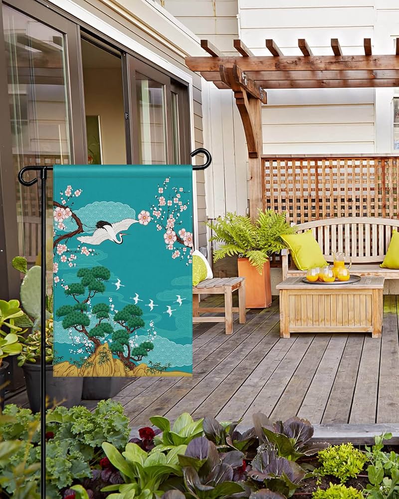 Amazon.com : Japanese Garden Flag 28x40 Double Sided for All