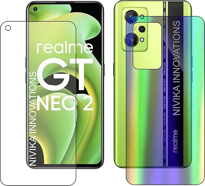 Nivika Innovations GTNEO 2 5G screen protection | Ultra Premium Unbreakable Scratch resistance 9H with multiple varients and eye care (FRONT(CLEAR+MATTE+ANTIBLUE))