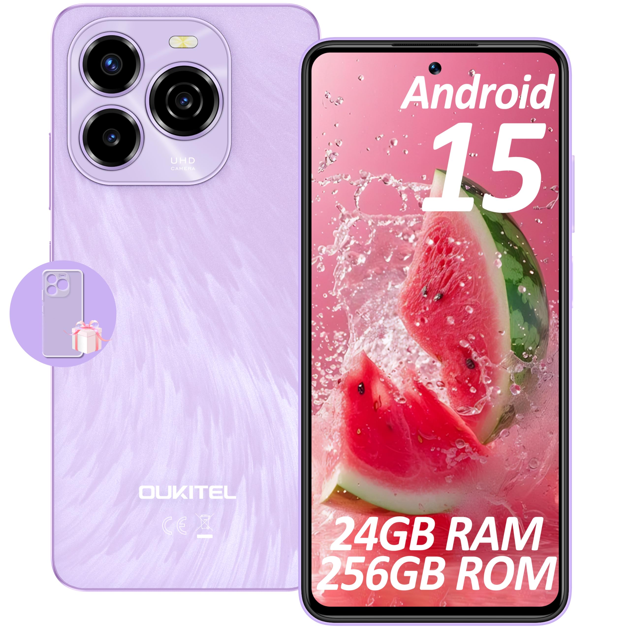 OUKITEL C65 Pro Android 15 Smartphone Ohne Vertrag - 24GB+256GB