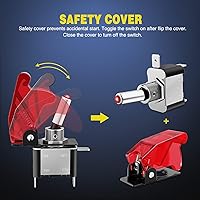 Vista 3 de Nilight 5PCS12V Interruptor de palanca LED resistente de 20A SPST ENCENDIDO/APAGA 3 pines basculante para automóviles, camiones, botes, estante