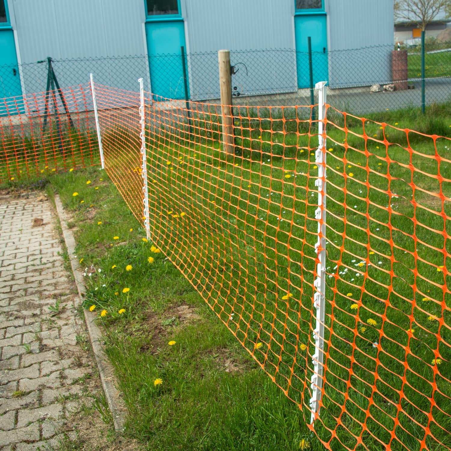 horizont Clôture de clôture en plastique 50 m de long 1 m de haut orange clôture mobile sans électricité clôture flexible filet mobile pour jardin clôture de sécurité