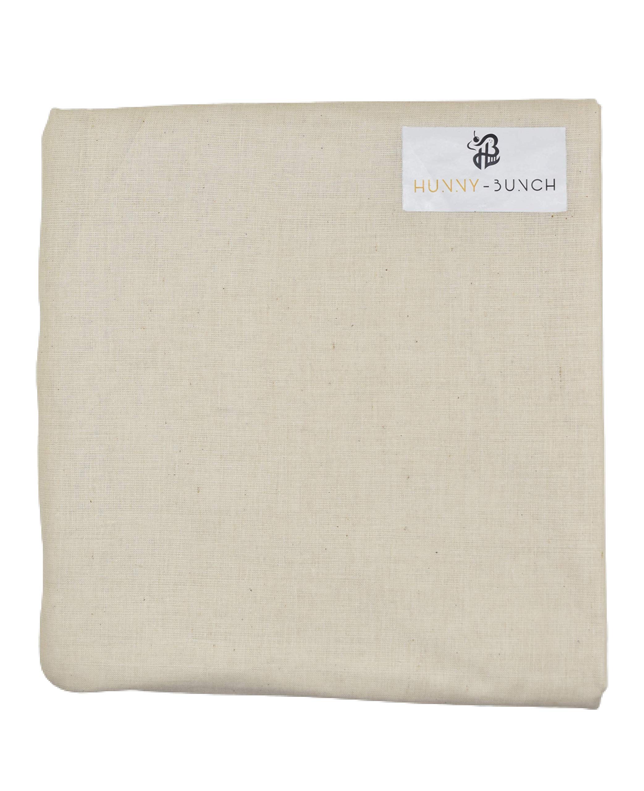 HUNNY- BUNCH Professional Markin Cotton Unbleached Fabric Strainer or Cheese Cloth for Making Cheese Wraps Making Paneer, Jalebi and Also Used in Fashion Sewing Patterns-Quilt Lining (5 Meters)