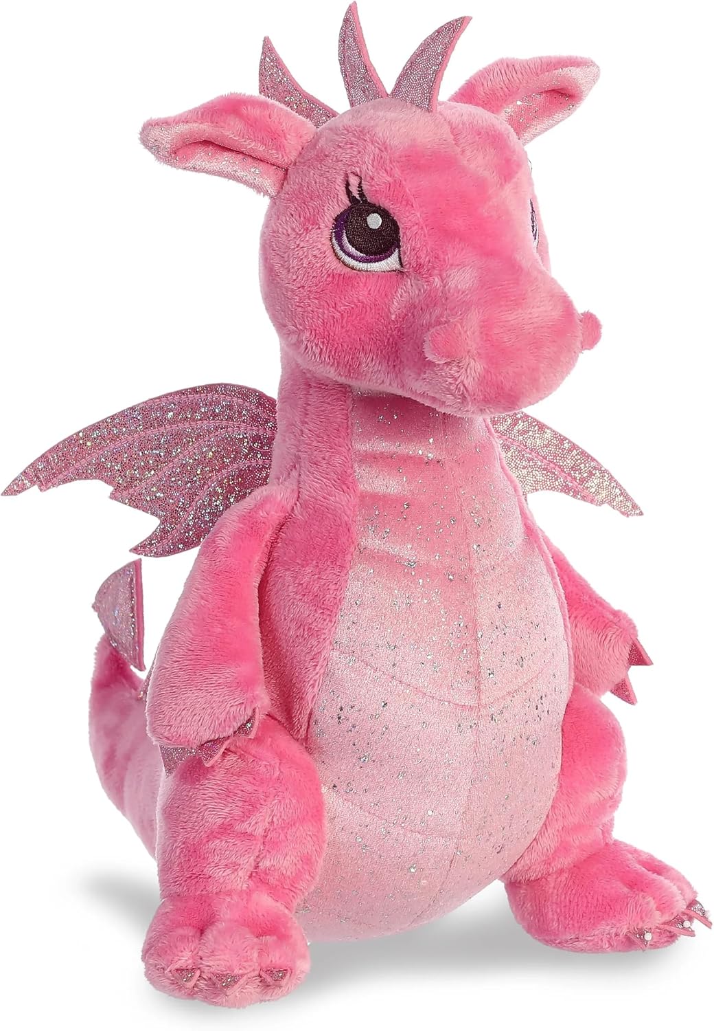 Aurora® Enchanting Sparkle Tales™ Dahlia Dragon™ Stuffed Animal - Magical Adventures - Endless Play - Pink 12.5 Inches