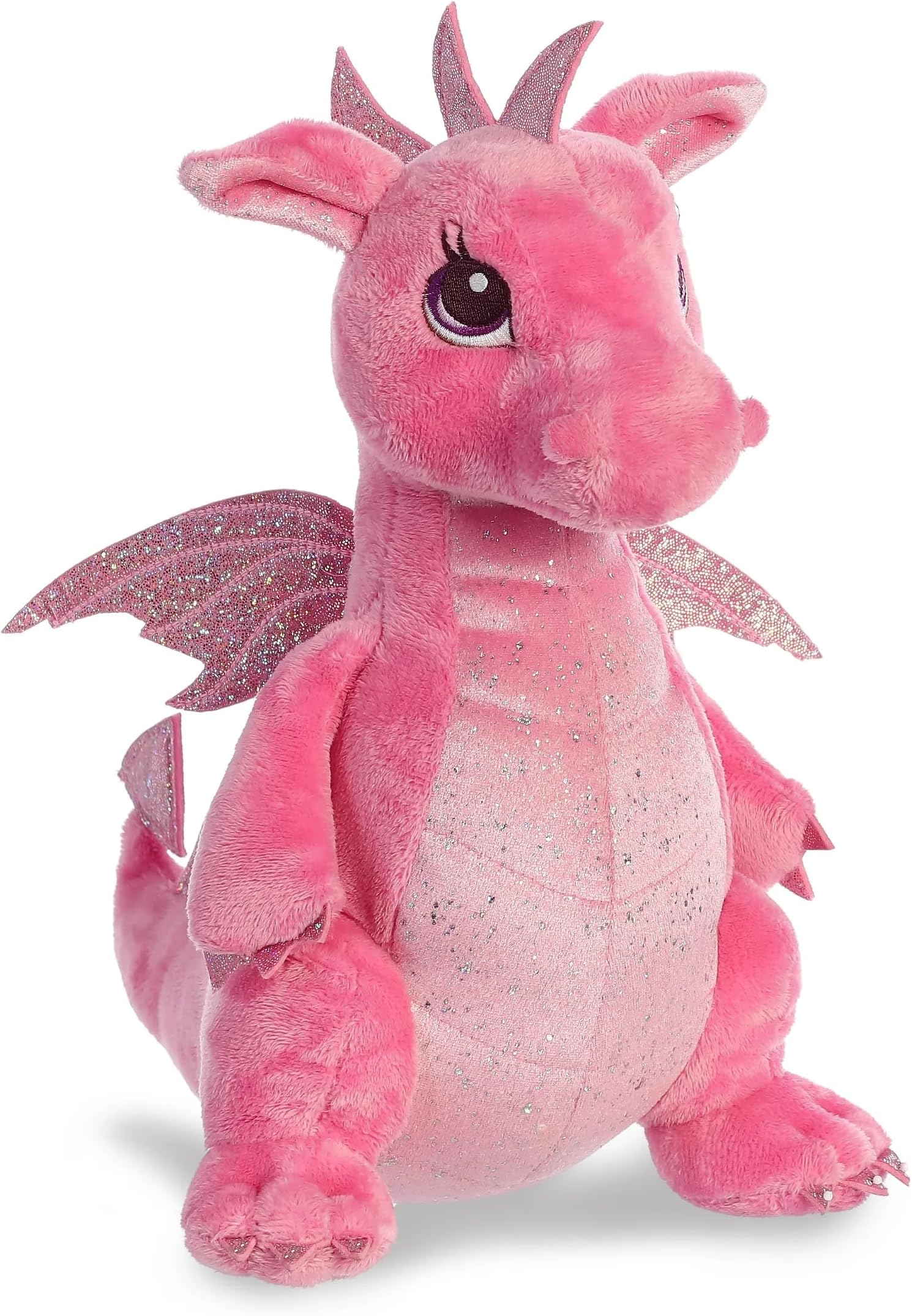 Aurora® Enchanting Sparkle Tales™ Dahlia Dragon™ Stuffed Animal - Magical Adventures - Endless Play - Pink 12.5 Inches