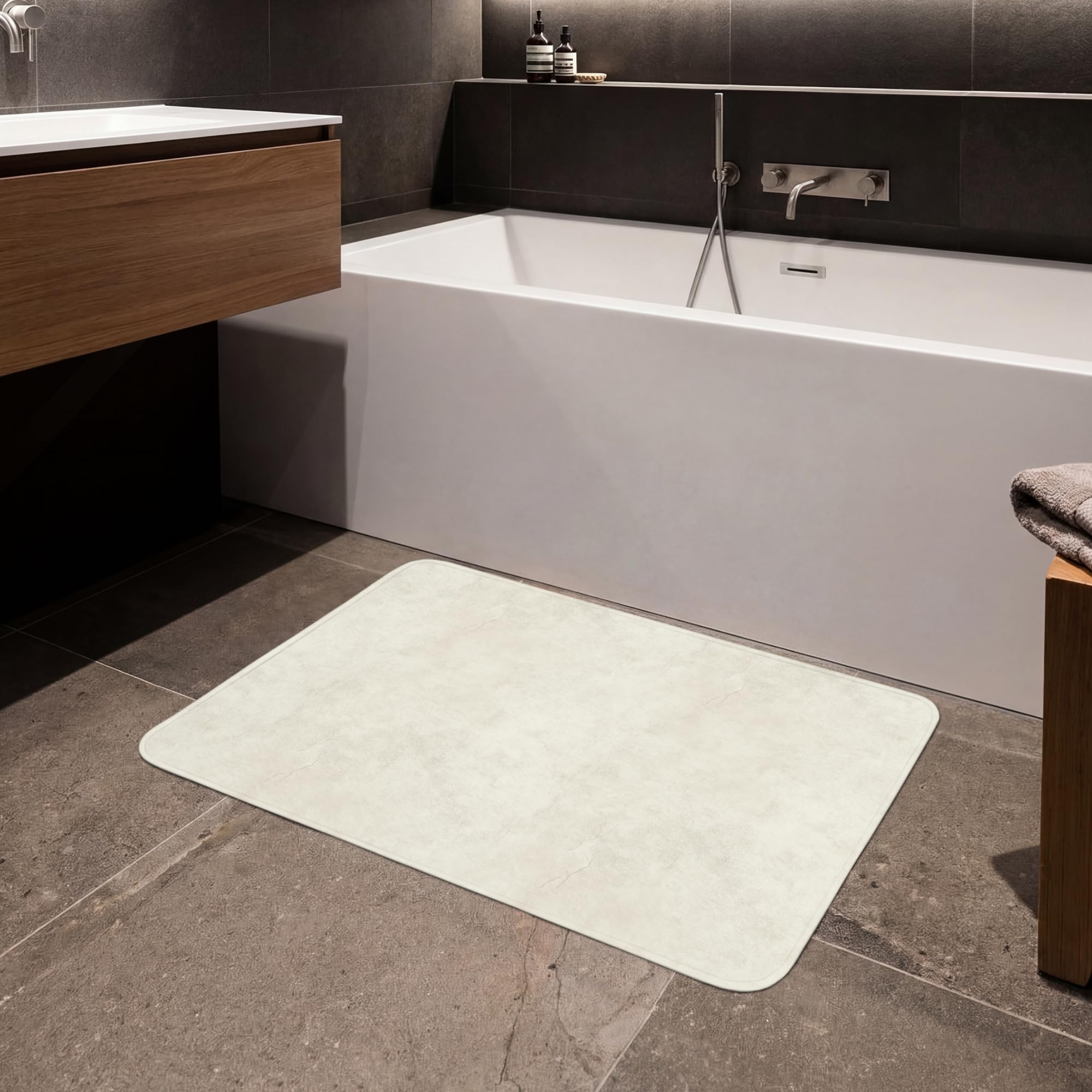 Tapis Bain Non Slip Bath Mat Douche Absorbant Antidérapant Lavable