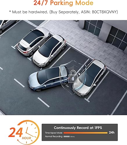 Miniatura 7 de Cámara de tablero de espejo 4K de 3 canales con sensor STARVIS 2, 4K+2.5K+1080P Dash Cam frontal y trasera interior monitor de bebé para automóvil,