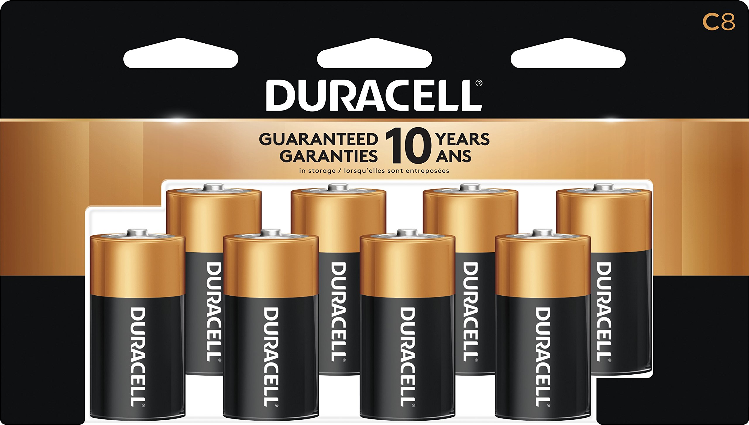 Duracell Coppertop C Alkaline Batteries, 8 Count