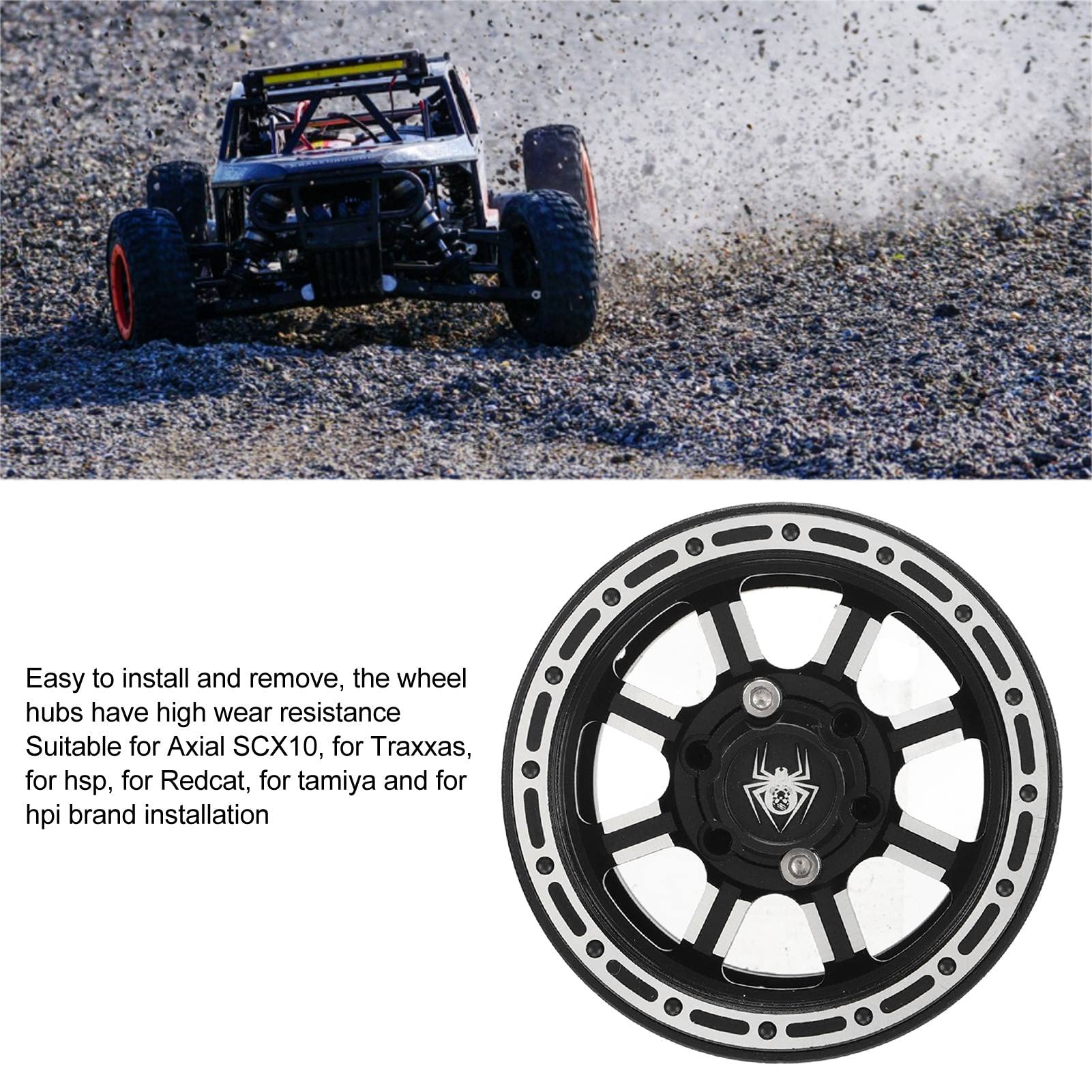 Support De Pneus De Rechange 1,9 Pouces Pour Voiture RC SCX10 1/10 – En Alliage D'aluminium, Noir Ou Bleu