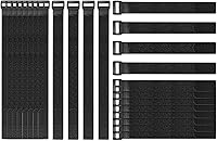 Vista 9 de Paquete de 24 correas de gancho y bucle, correas de cable de sujeción reutilizables, multiusos, organizador de cables, correas de seguridad