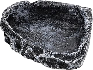 TEHAUX Bacia De Água De Réptil Tigela Dragão Barbudo Prato De Água De Terrário Prato De Água De Réptil Lagarto Terrário Lagartixa Terrário Rastejando Tigela De