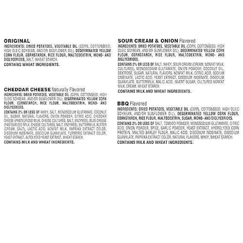 Miniatura 3 de Pringles Papas fritas de papas fritas, pilas de aperitivos, aperitivos para el almuerzo, aperitivos de oficina y niños, paquete variado (36 tazas)