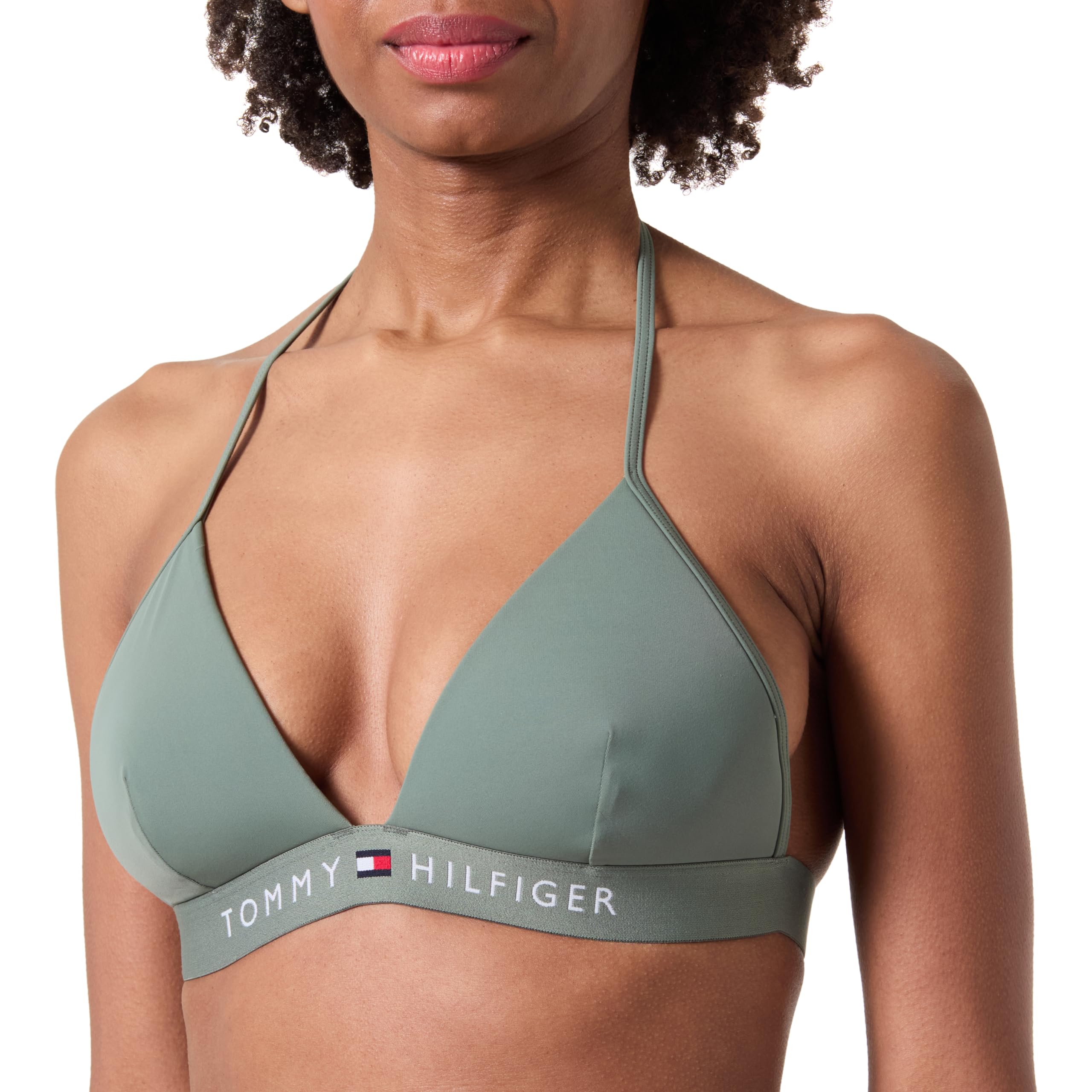 Tommy Hilfiger Top de Bikini Triangular con Relleno para Mujer
