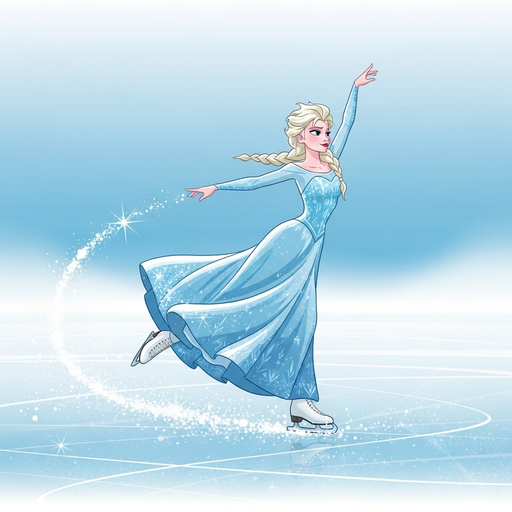 Soothing Ice Skating Elsa Ambience | Fire TV Screensaver