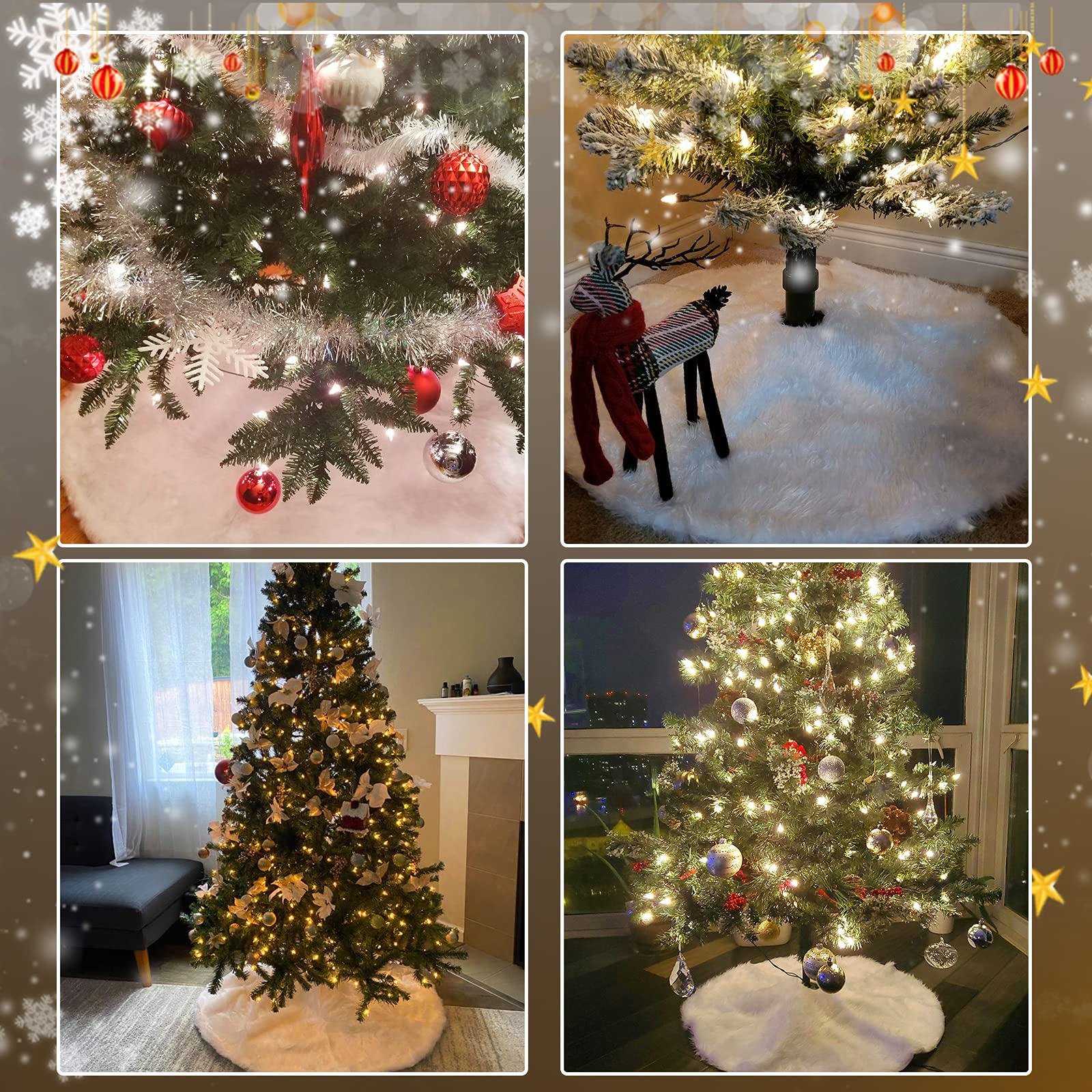 Weihnachtsbaumrock, 61 Cm Dick, Plüsch, Grüne Sch Produktbild-Vorschau 10